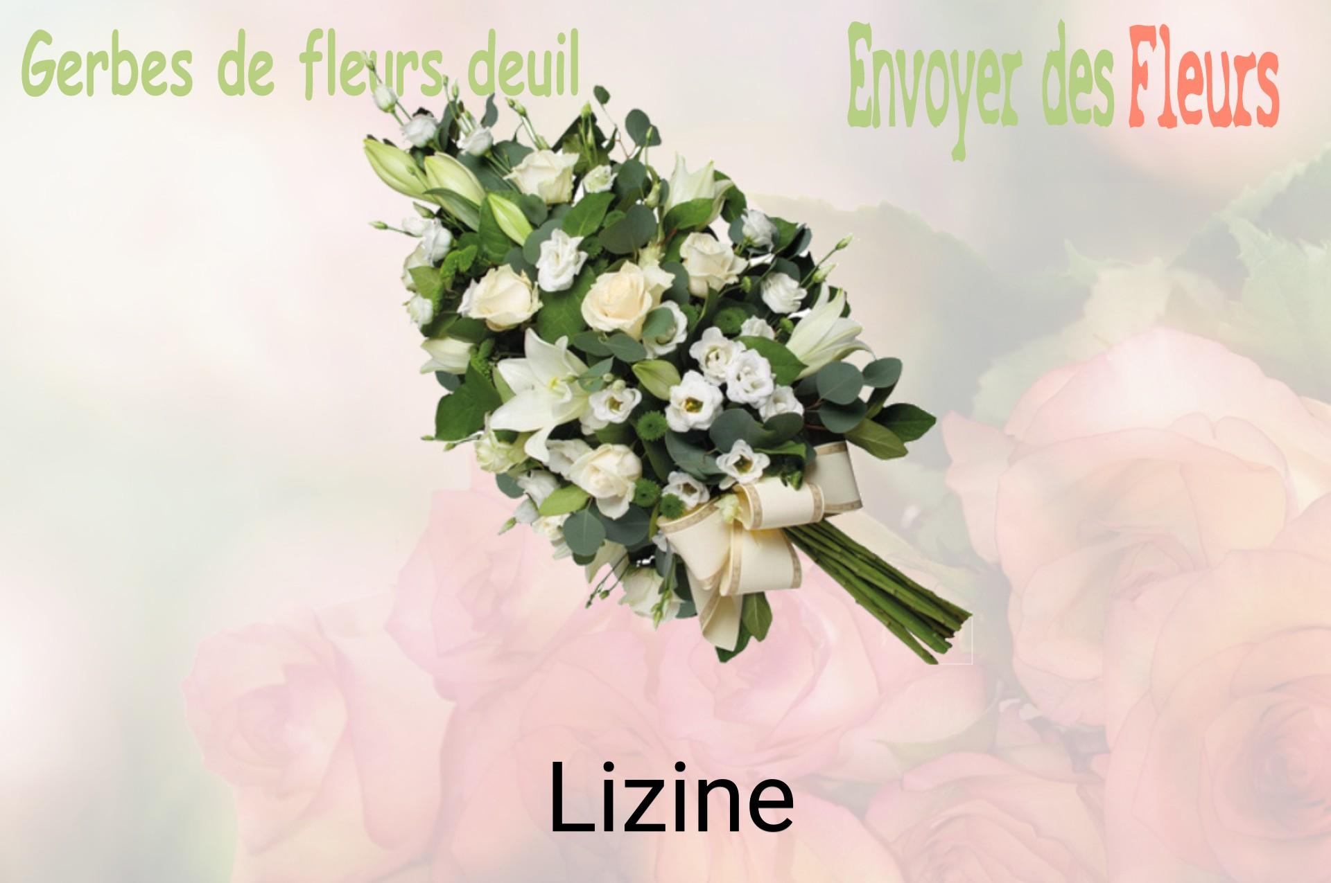 Gerbe de fleurs de deuil livrée à Lizine